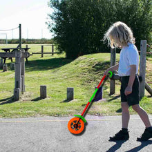 Plastic Single Wheel Push Run toy with handle and two lights on wheel. push toy for Kids. - Justgrabit Inc.