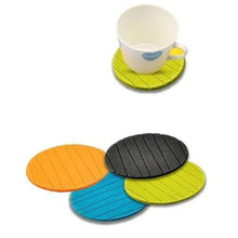 6 pcs Useful Round Shape Plain Silicone Cup Mat Coaster Drinking Tea Coffee Mug Wine Mat for Home - Justgrabit Inc.
