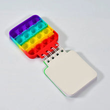 Square it Fidget Spiral Notebook Bubble Push Fidget Silicon Toy Book Stress Relief Anxiety School Stationery Notebook. - Justgrabit Inc.