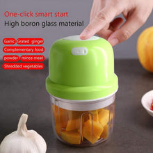 USB Rechargeable Electric Chopper Fruit Vegetable Onion Chopper Garlic Chopper - justgrabit.in | Just Grab It