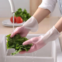 Medium Reusable Long - Cuff Household Cleaning Gloves - (1 Pair) - justgrabit.in | Just Grab It