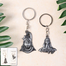 Lord Shiva & Adiyogi Metal Keychain Set (2 Pc Mix Design - justgrabit.in | Just Grab It