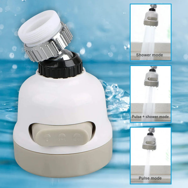 Rotatable Splash Proof 3 Modes Water Saving Nozzle Filter Faucet Sprayer - Justgrabit Inc.