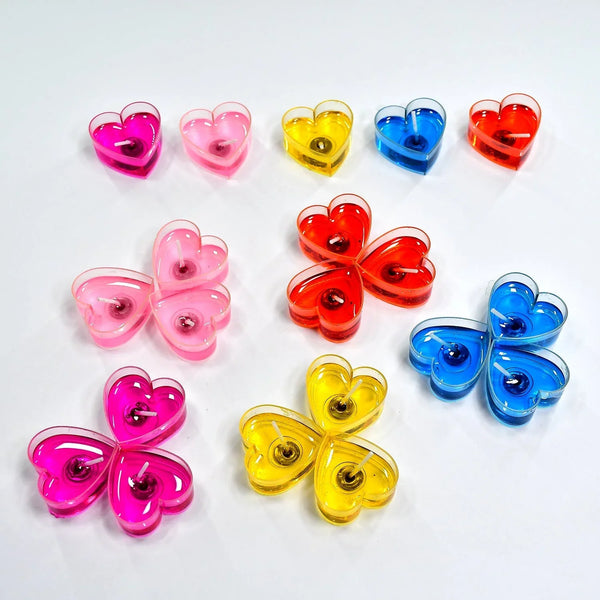Heart Shape Wax Scented Candles, Diwali (Pack of 20 pcs) - Justgrabit Inc.