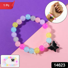 Premium Multicolor Pastel Bead Stretch Bracelet (1 Pc) - justgrabit.in | Just Grab It
