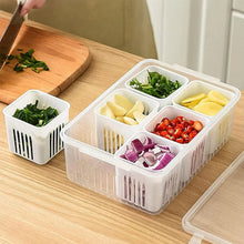 Fridge Storage Boxes Freezer Storage Containers, Container for Kitchen Storage Set, Storage in Kitchen, Vegetable Storage, Draining Crisper Refrigerator Food Box (1 Pc) - justgrabit.in | Just Grab It