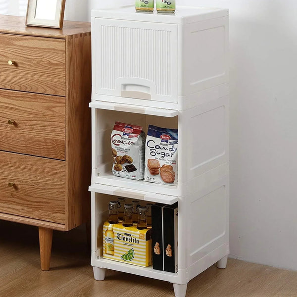 Multipurpose Storage Cabinet, Storage Solutions plastic drawers || Multi Layer Wardrobe Storage Drawers || Foldable Multipurpose Drawer Units For Kitchen, Bathroom, Bedroom, Cloth (3 Layer) - justgrabit.in | Just Grab It