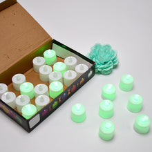 Green Flameless LED Tealights Smokeless Candles for Home Decoration Pack of 24 - justgrabit.in | Just Grab It