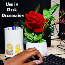 Artificial Rose Flower Plant With Pot, For Home Office Or Gift - Justgrabit Inc.