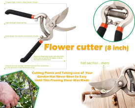 Garden Shears Pruners Scissor, flower cutter (8 inch) - justgrabit.in | Just Grab It