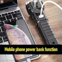 Portable 3w Rechargeable Torch LED Flashlight Long Distance Beam Range, Hammer and Strong Magnets, Window Glass and Seat Belt Cutter 4 Modes for Car Camping Hiking Indoor Outdoor - justgrabit.in | Just Grab It
