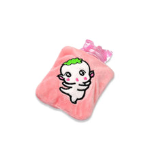 Pink Cartoon Small Hot Water Bag with Cover for Pain Relief - Justgrabit Inc.