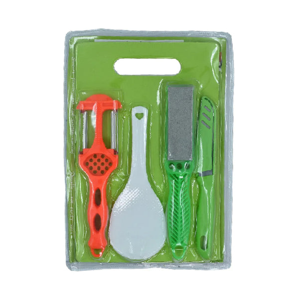 Plastic Chopping Board with Knife Set and Scissor And Wine Stainless Steel And Plastic Kitchen item Multipurpose cutting vegetables - justgrabit.in | Just Grab It