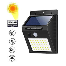 Solar Security LED Night Light for Home Outdoor / Garden Wall (Black) (30-LED Lights) - Justgrabit Inc.