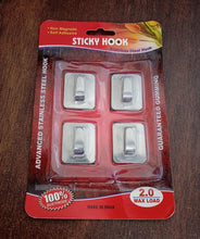 Self - Adhesive Hooks, Heavy Duty Wall Hooks Hangers Stainless Steel Waterproof Sticky Hooks for Hanging Robe Coat Towel Kitchen Bathroom and. - justgrabit.in | Just Grab It