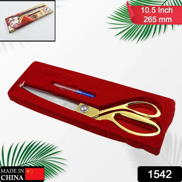 Stainless Steel Tailoring Scissor Sharp Cloth Cutting for Professionals (Golden) - justgrabit.in | Just Grab It