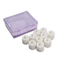 Festival Decorative - LED Yellow Tealight Candles (White, 10 Pcs) With Container, Diwali - Justgrabit Inc.