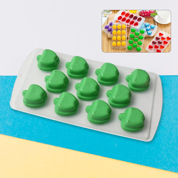 Silicone Mold Ice Cube Tray Creative Sweet Multi Type Ice Tray , Ice Cube Trays Multi Fruit Shape Ice Tray (1 Pc) - justgrabit.in | Just Grab It