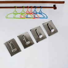 Self - Adhesive Hooks, Heavy Duty Wall Hooks Hangers Stainless Steel Waterproof Sticky Hooks for Hanging Robe Coat Towel Kitchen Bathroom and. - justgrabit.in | Just Grab It