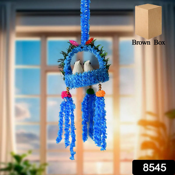 Home Decoration Bird Nest Decor Lovely Beautiful Artificial Birds Jute Nest Hanging for Balcony and Garden Decoration |Home Decor Wall Hanging Decorative Showpiece (1 Pc / Mix Color) - justgrabit.in | Just Grab It