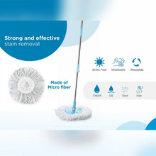 Sporty Plastic Spin Mop with Bigger Wheels and Plastic Auto Fold Handle for 360 Degree Cleaning. - Justgrabit Inc.