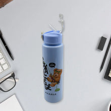Plastic Water Bottle Set – BPA - Free, Leak - Proof, Cartoon Design for Kids & Gym (3 Pc Set) - justgrabit.in | Just Grab It
