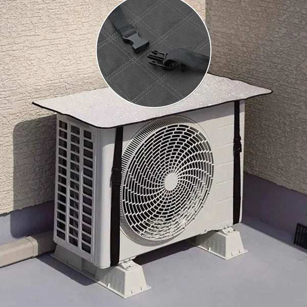 Air Conditioner Outdoor Unit Cover, Outdoor Unit Protective Cover, Aluminum Foil Material, Sun, Rain, Snow, Wind, Dust, Protects Outdoor Units Cover (Big) - justgrabit.in | Just Grab It