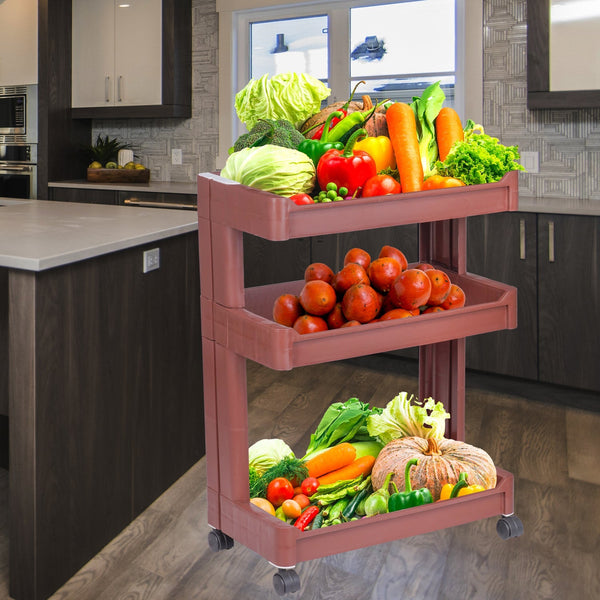 Plastic Serving Trolley Kitchen bar cart for bar, Living Room - justgrabit.in | Just Grab It