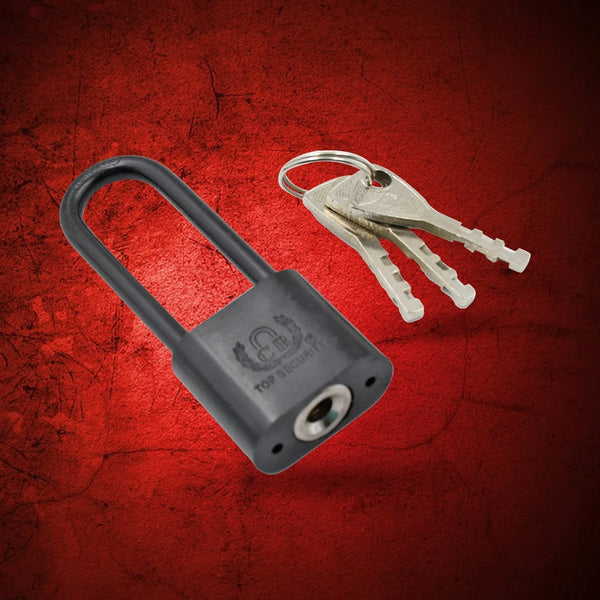 Lock with Key Metal Locker 1 Set Padlock Mini Padlock Beam Plastic, Copper Alloy, Iron Alloy Black Metal Storage Cabinet Safety Padlock 3 Additional keys (1 pc) - justgrabit.in | Just Grab It