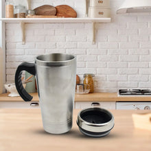 Stainless Steel Coffee Mug (1 Pc / With lid & Handle) - Justgrabit Inc.