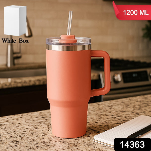 Peach Extra Large Insulated Travel Mug, Tumbler (1200ML - 1 Pc) - justgrabit.in | Just Grab It