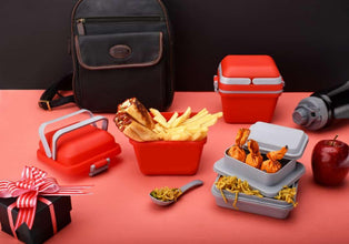 Airtight Lunch Box with Handle & Push Lock - Justgrabit Inc.