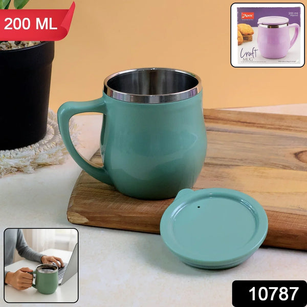 Apex Double - Wall Desk Mug - (200ML / 1 Pc) - justgrabit.in | Just Grab It