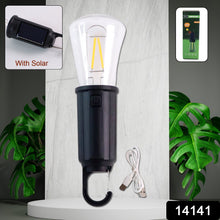 Solar & USB Rechargeable LED Hanging Camping Bulb Lantern Light (1 Pc) - justgrabit.in | Just Grab It