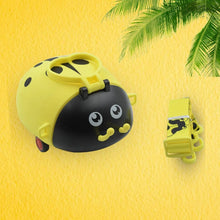 Cute Plastic Bug Shape Water Bottle with adjustable shoulder strap, 4 wheel & Straw, portable drinking cup Water Bottle For Kids | Water Bottle | Return Gift For Kids | Water Bottle With Straw | School Kinds Water Bottle (1 Pc) - Justgrabit Inc.