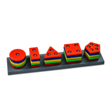 Geometric Brick - 5 Angle Matching Column Blocks for Kids - Preschool Educational Learning Toys. - Justgrabit Inc.