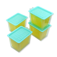 Fridge Storage Containers with Handle Plastic Storage Container for Kitchen(4 Pcs Set) - Justgrabit Inc.