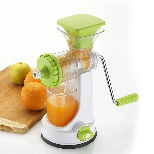 Ganesh Kitchenware Plastic Hand Juicer New Smart Fruit & Vegetable Multipurpose Juicer (Color:Random Green,Blue,Red,Orange) ( Colors May Vary ) (Multicolor Pack of 1) - Justgrabit Inc.