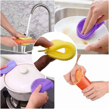 Silicone Dish Scrubber Sponge Mildew Free, Non Stick (Mix Color) - Justgrabit Inc.