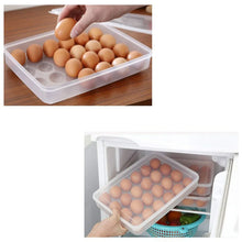 24 Grids Plastic Egg Box Container Holder Tray for Fridge with Lid for 2 Dozen Egg Tray - Justgrabit Inc.