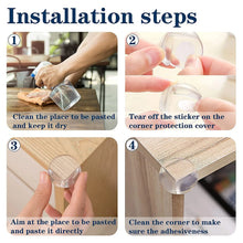 Corner Guards Clear Corner Protectors High Resistant Adhesive (Pack of 4Pc) - Justgrabit Inc.