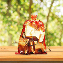 Net Fabric Drawstring Pouch – Ideal for Dry Fruits, Organza Shagun Potli (Mix Sizes & Design) - justgrabit.in | Just Grab It