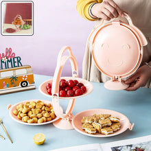 3 - Layer Foldable Multi - Purpose Snack, Fruit & Dessert Serving Stand (1 Pc) - justgrabit.in | Just Grab It