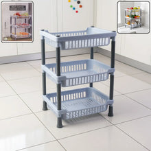 3 - Layer Multipurpose Kitchen Storage Basket Rack - justgrabit.in | Just Grab It