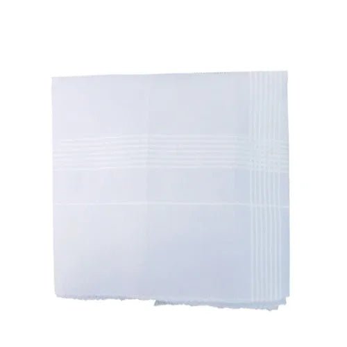Men's King Size Formal Handkerchiefs for Office Use - Pack of 12 - Justgrabit Inc.