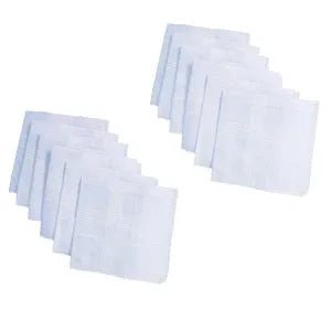 Men's King Size Formal Handkerchiefs for Office Use - Pack of 12 - Justgrabit Inc.