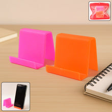 Durable Plastic Mobile Phone Stand with Angled Support (2 Pc / Mix Color) - justgrabit.in | Just Grab It