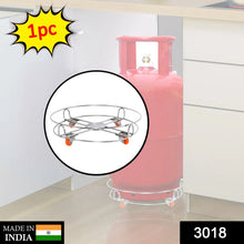 Stainless Steel Gas Cylinder Trolley with Wheels LPG Cylinder Roller Stand Movable Trolley - Justgrabit Inc.