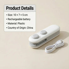 Mini Bag Sealer, 2 in 1 Seal & Cutter Heat Sealers - justgrabit.in | Just Grab It