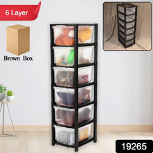 6 - Layer Modular Plastic Drawer Storage Cabinet - Justgrabit Inc.